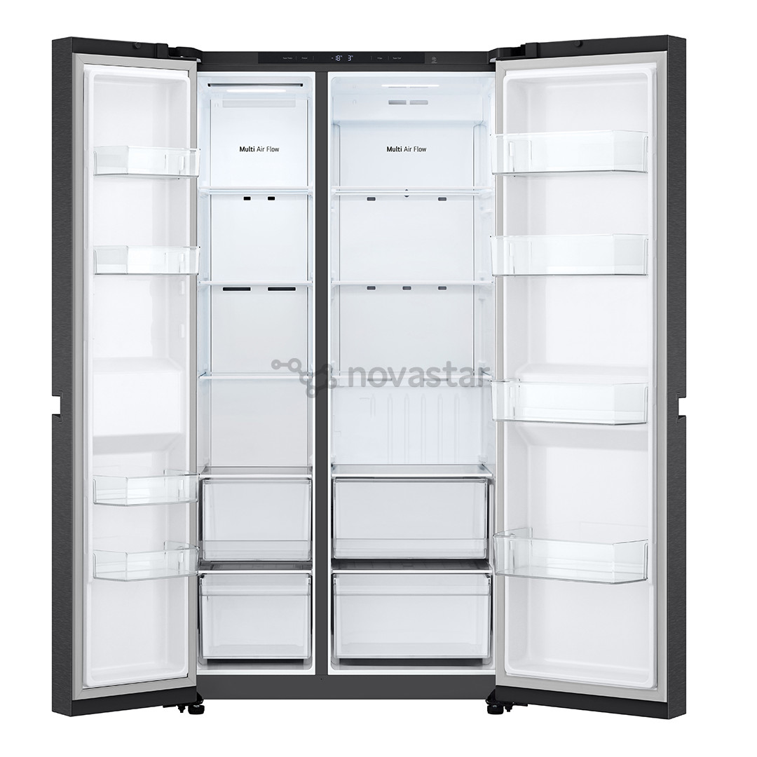 LG, NoFrost, 664 L, aukštis 179 cm, juodas - Šaldytuvas