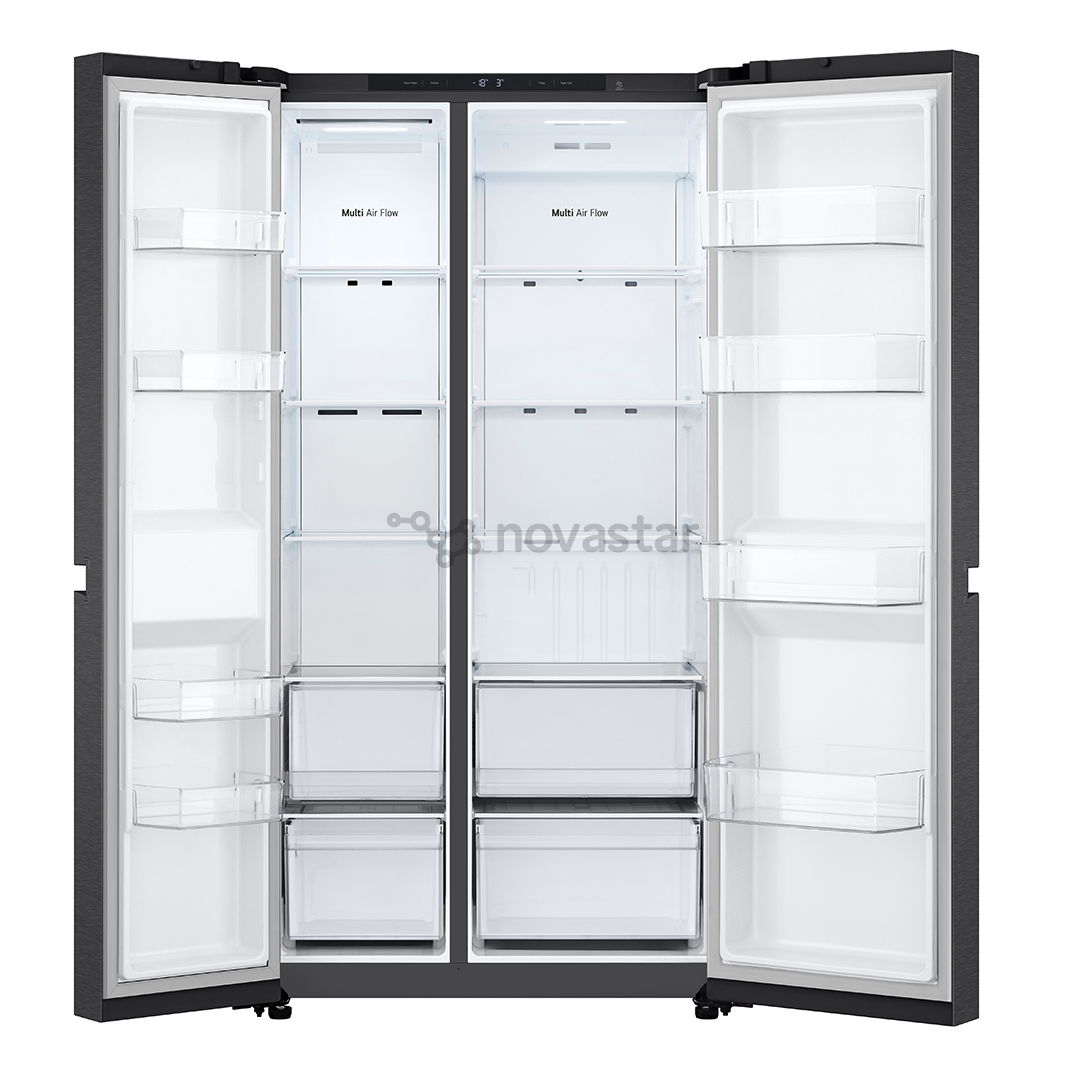 LG, NoFrost, 664 L, aukštis 179 cm, juodas - Šaldytuvas