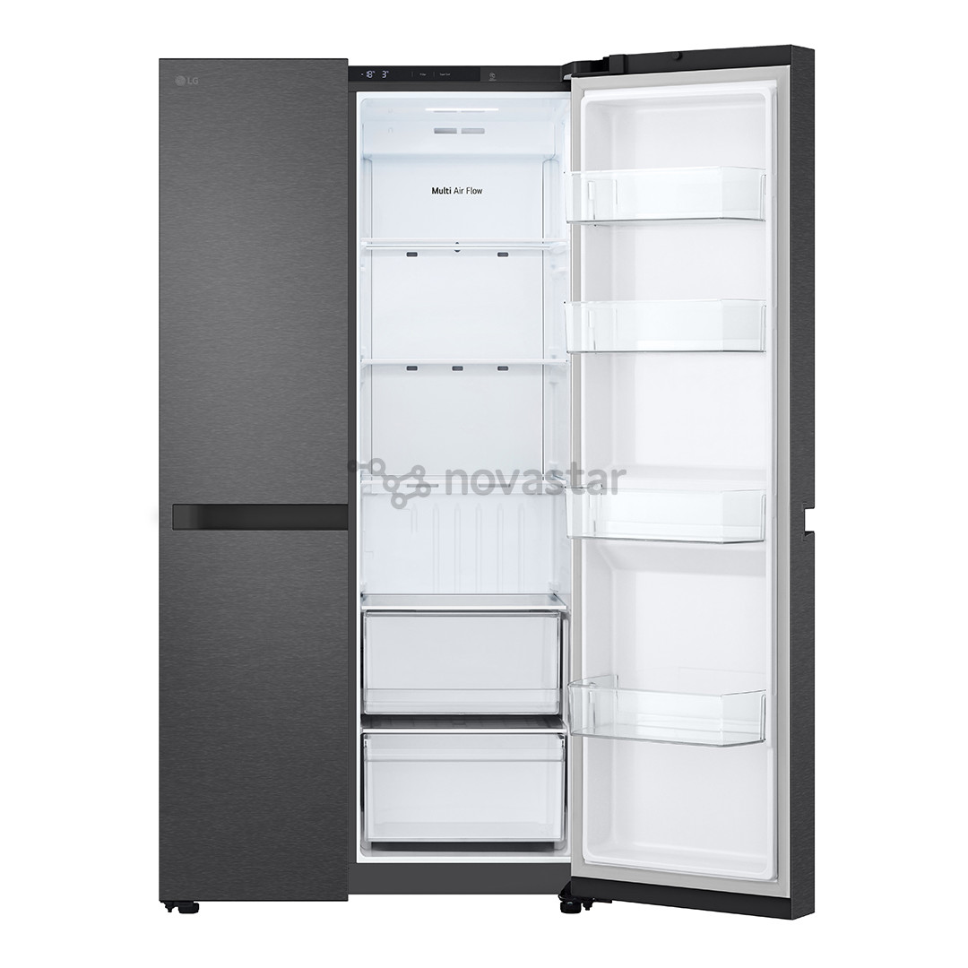 LG, NoFrost, 664 L, aukštis 179 cm, juodas - Šaldytuvas
