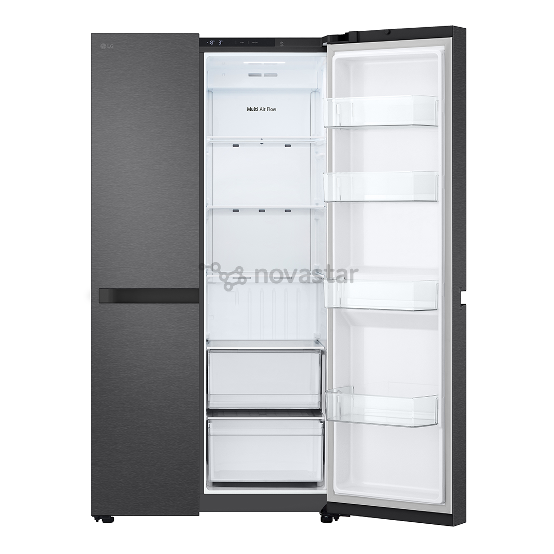 LG, NoFrost, 664 L, aukštis 179 cm, juodas - Šaldytuvas