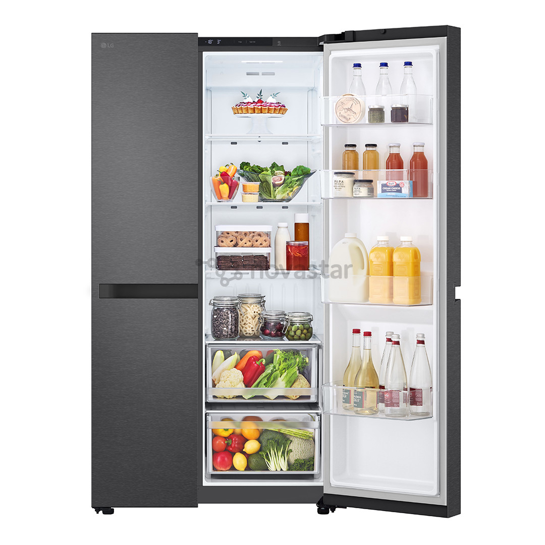 LG, NoFrost, 664 L, aukštis 179 cm, juodas - Šaldytuvas