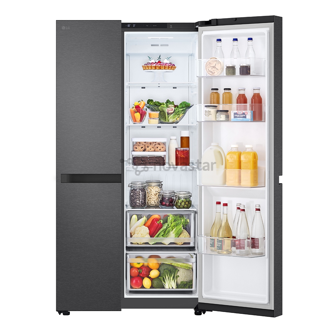 LG, NoFrost, 664 L, aukštis 179 cm, juodas - Šaldytuvas