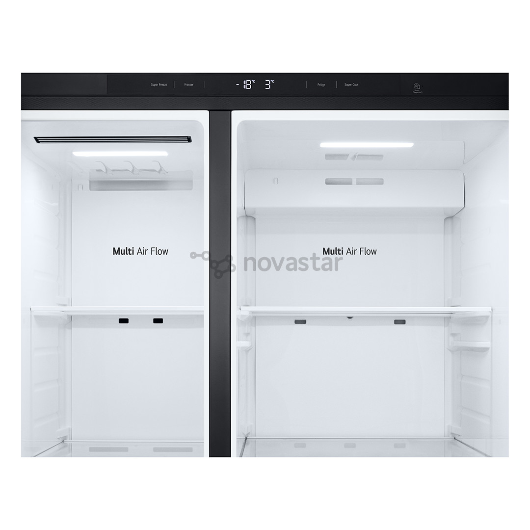 LG, NoFrost, 664 L, aukštis 179 cm, juodas - Šaldytuvas