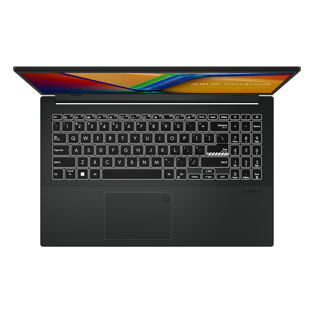Asus Vivobook GO 15 OLED, 15,6'' FHD, OLED, Ryzen 5, 16 GB, 512 GB, ENG, juodas – Nešiojamas kompiuteris
