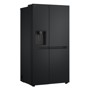 LG, Water & Ice Dispenser, 641 l, aukštis 179 cm, juodas - SBS šaldytuvas