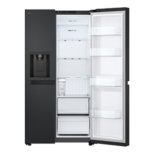LG, Water & Ice Dispenser, 641 l, aukštis 179 cm, juodas - SBS šaldytuvas