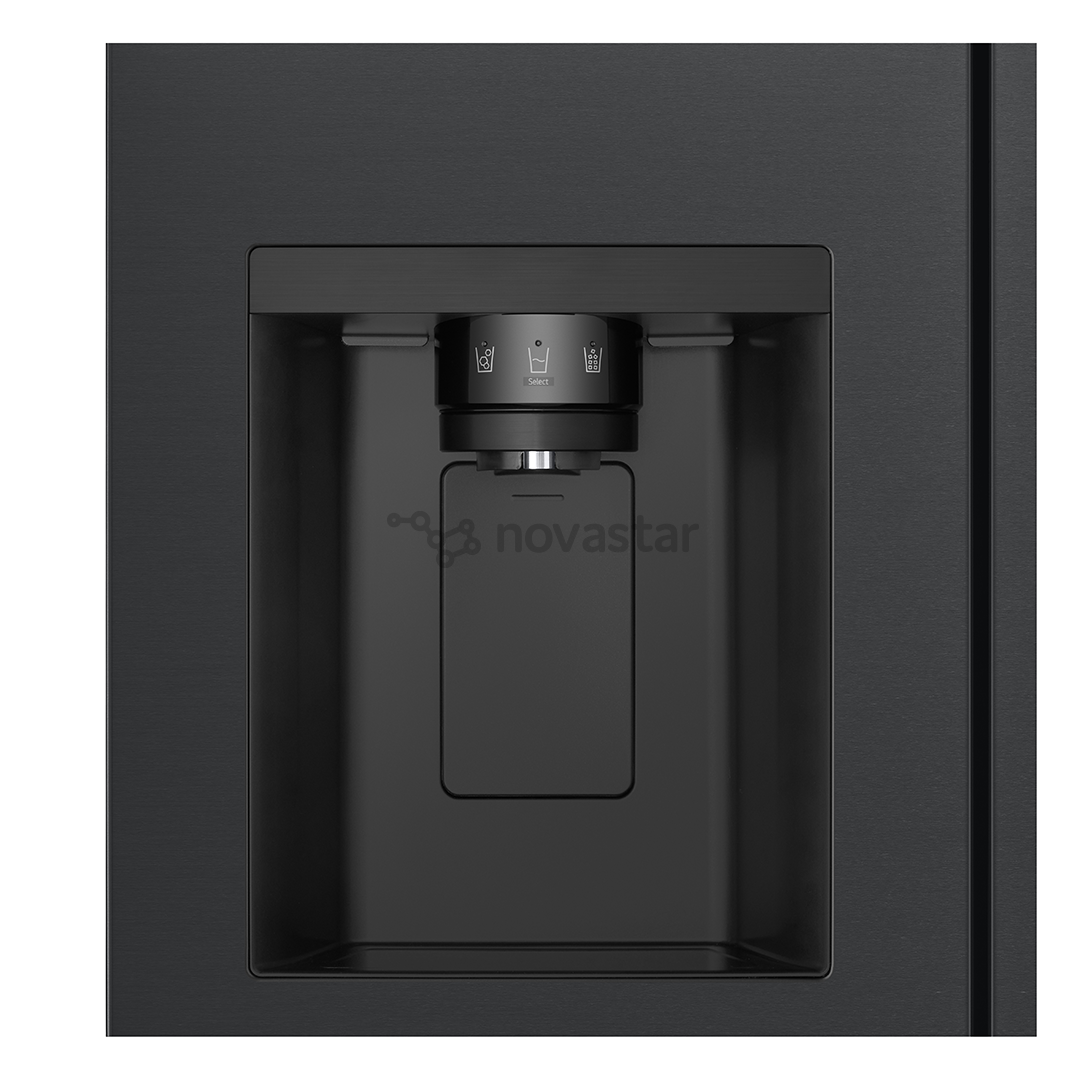 LG, Water & Ice Dispenser, 641 l, aukštis 179 cm, juodas - SBS šaldytuvas