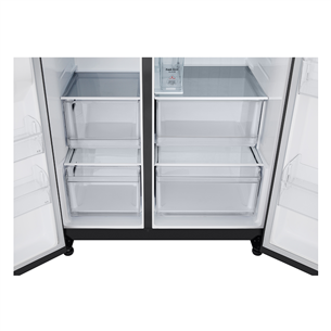 LG, Water & Ice Dispenser, 641 l, aukštis 179 cm, juodas - SBS šaldytuvas
