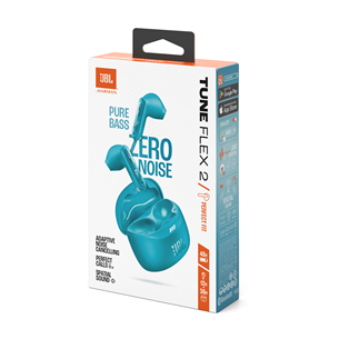 Belaidės ausinės JBL Tune Flex 2, turkio spalvos