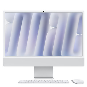 Apple iMac 24" (2024), M4 10C/10C, ​​24 GB, 512 GB, ENG, silver – Kompiuteris MCR24ZE/A