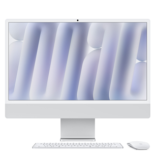 Apple iMac 24" (2024), M4 10C/10C, ​​24 GB, 512 GB, RUS, silver – Kompiuteris MCR24RU/A