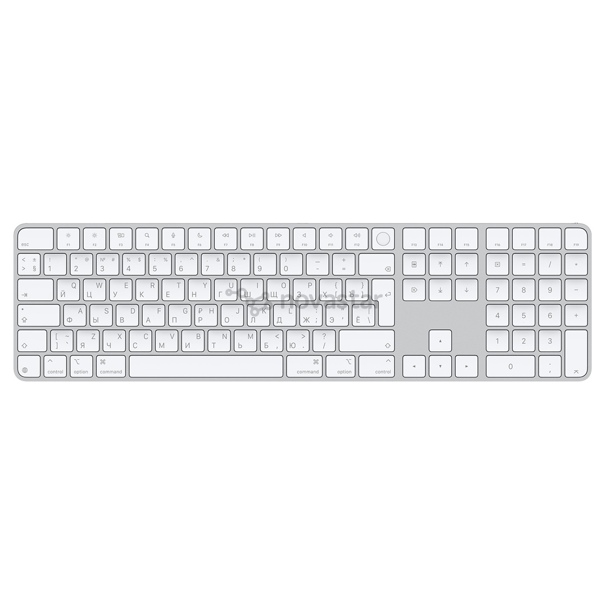 Magic Keyboard with Touch ID and Numeric Keypad, RUS, white - Wireless keyboard