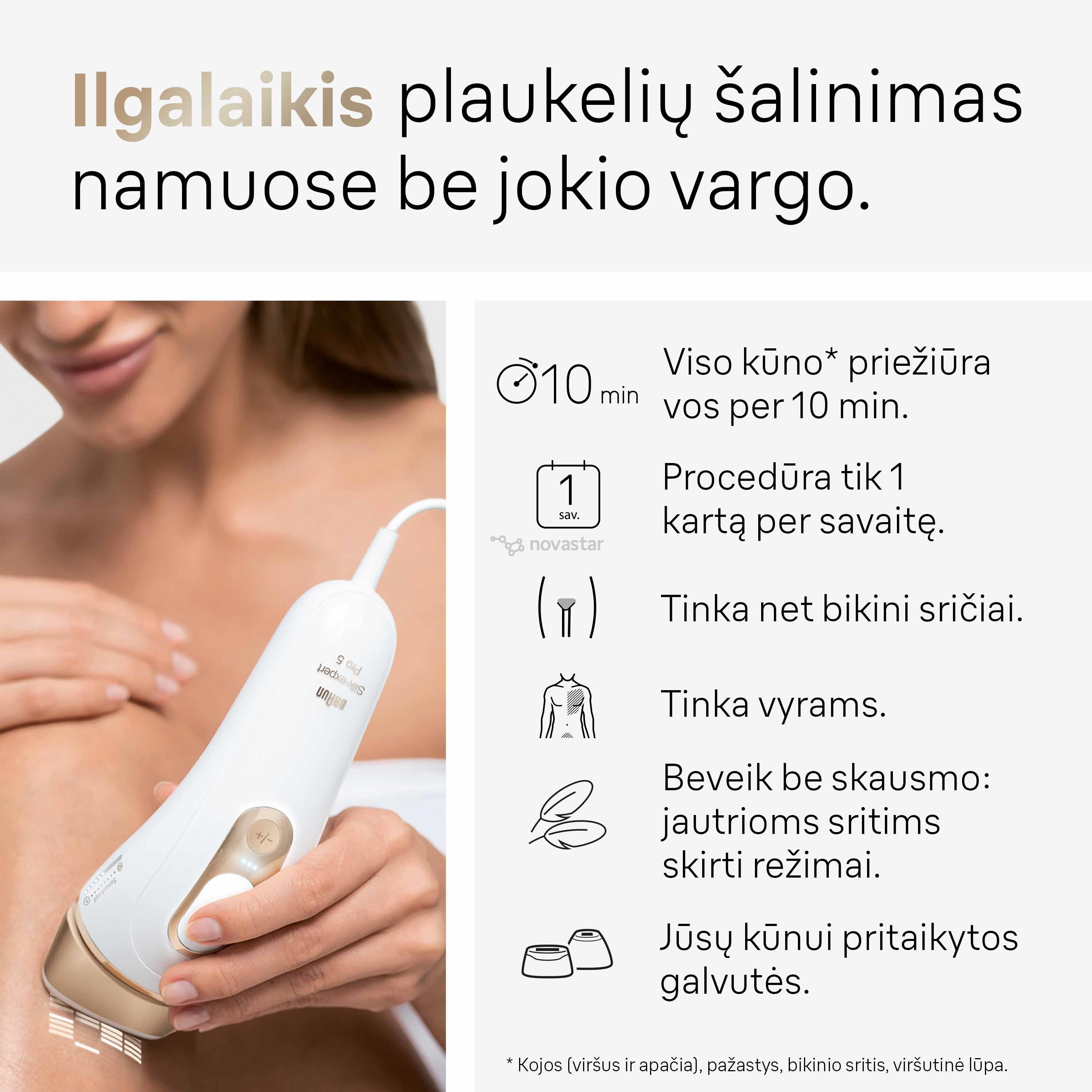Braun Silk-expert Pro 5, white/golden - IPL Hair removal