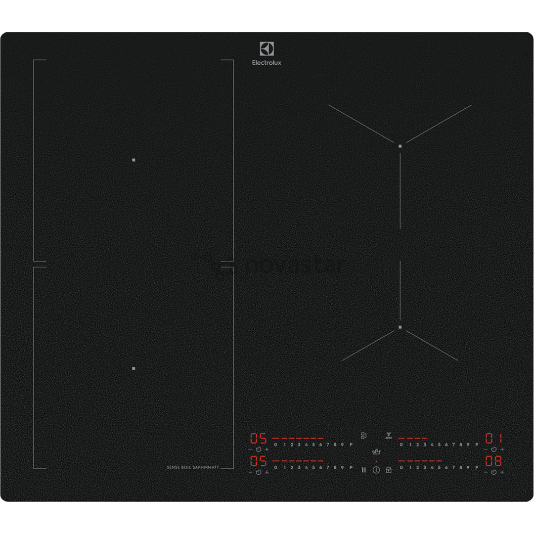 Indukcinė kaitlentė  Electrolux 700 SenseBoil, plotis 58 cm, juoda