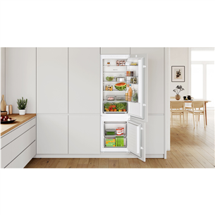 Bosch, Series 2, 270 L, height 178 cm - Built-in refrigerator