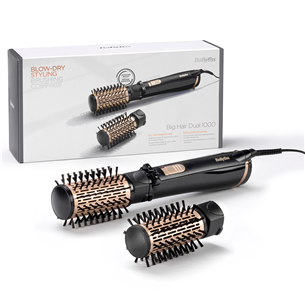 Plaukų formavimo šukos BaByliss Big Hair Dual 1000, 1000 W, juodos/auksinės