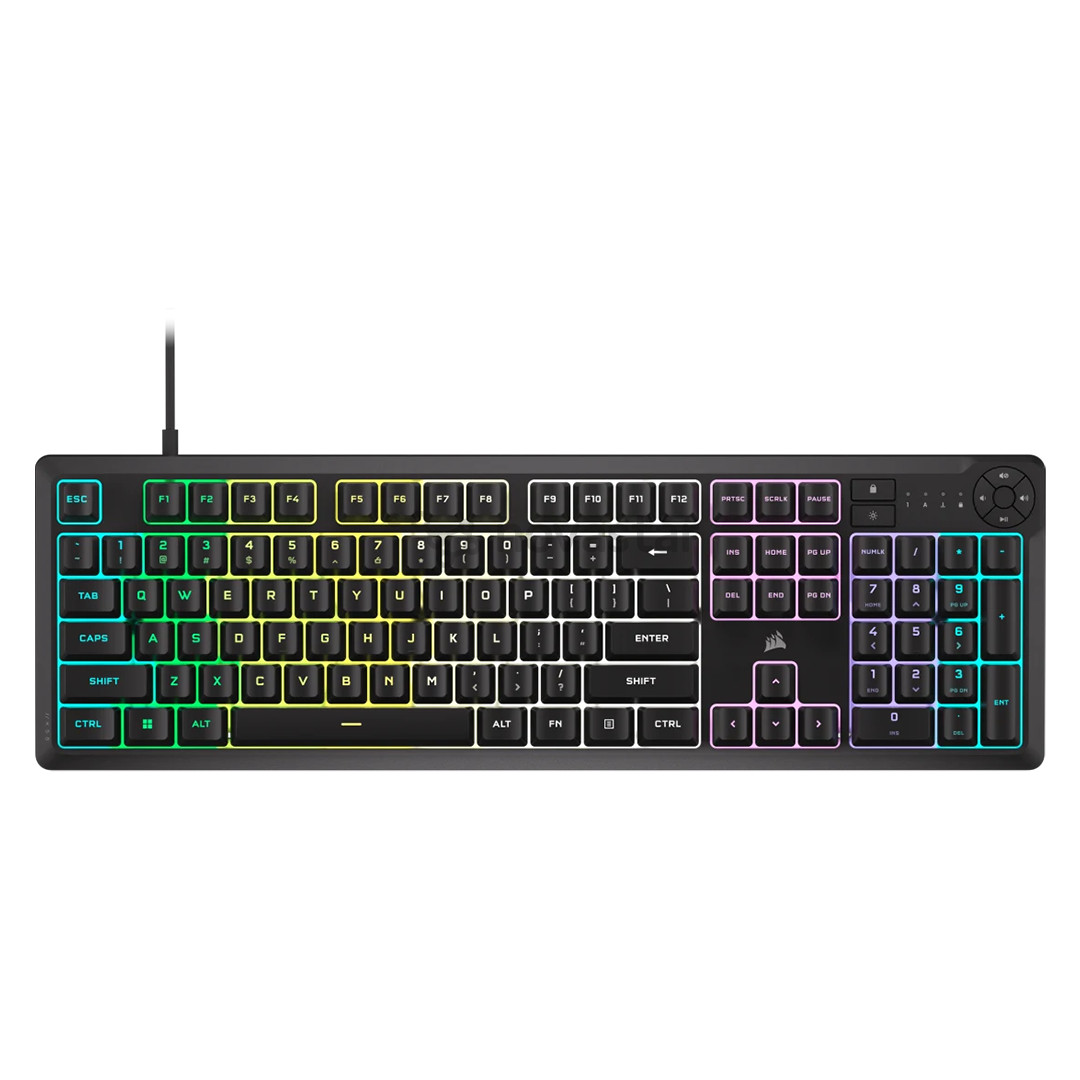 Klaviatūra Corsair K55 Core RGB, ENG, juoda