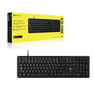 Klaviatūra  Corsair K70 Core RGB, ENG, juoda