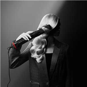 Plaukų formavimo šukos Rowenta x Karl Lagerfeld Brush Activ', 1000 W, juodos/raudonos