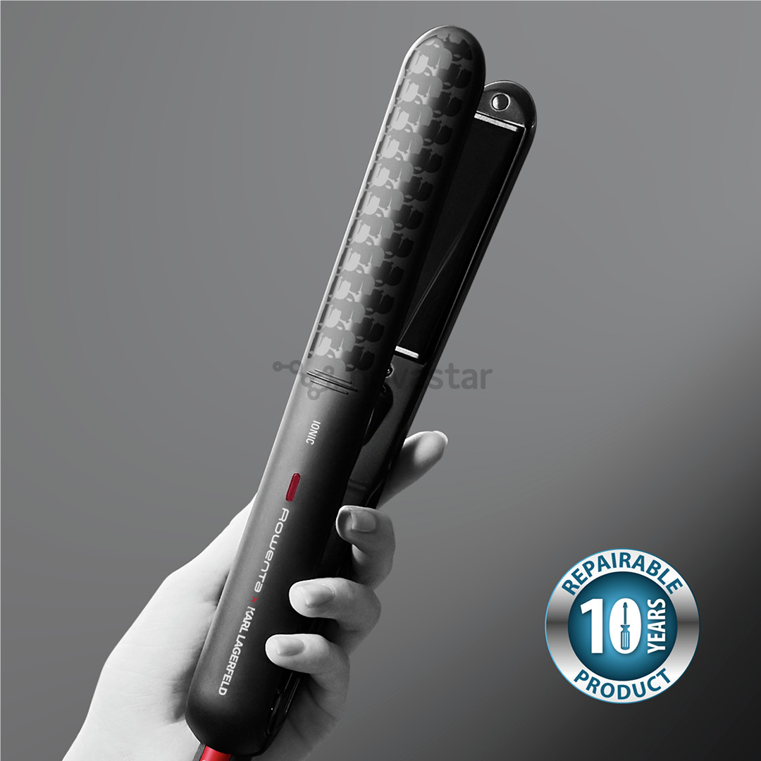 Rowenta x KARL LAGERFELD Optiliss, black - Hair straightener