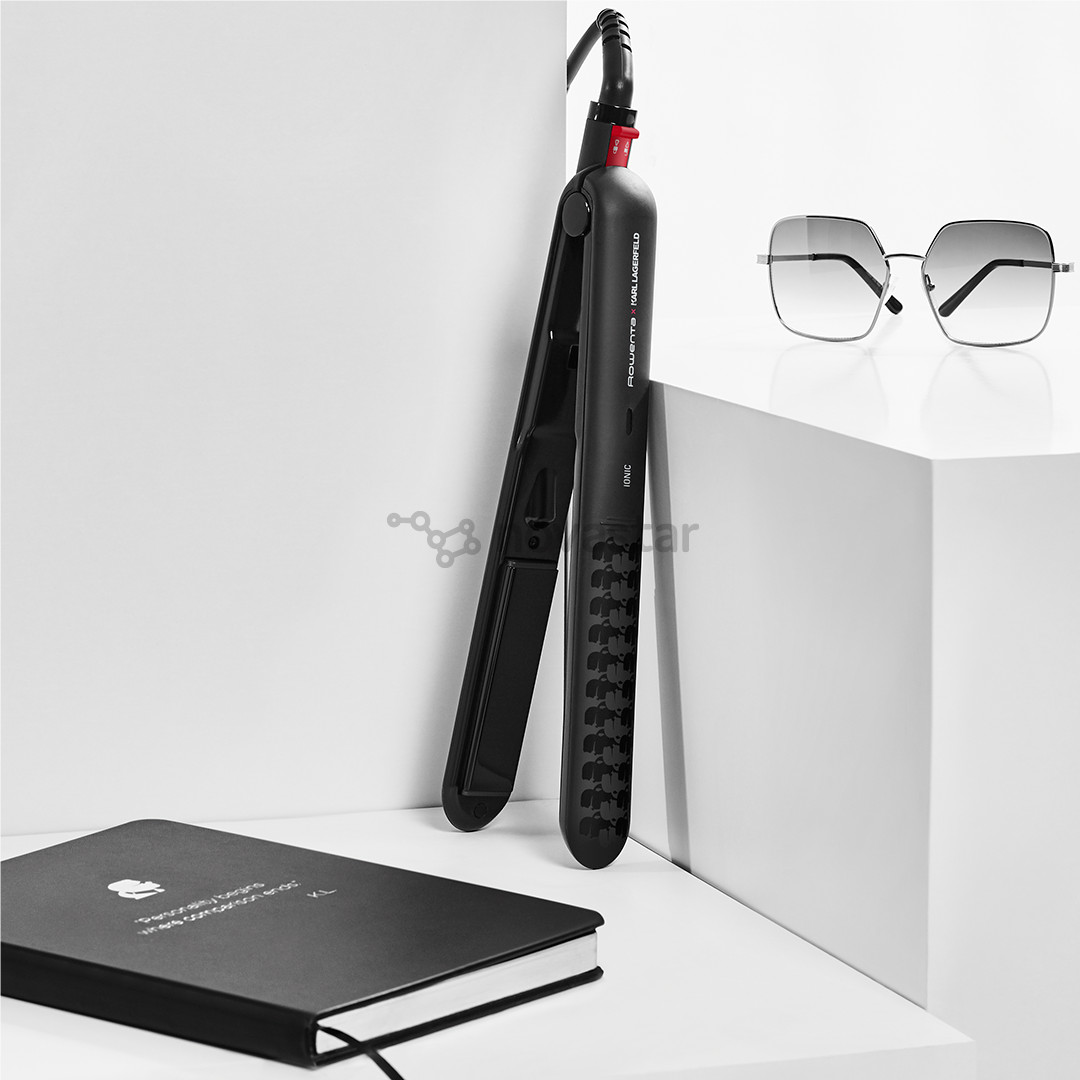Rowenta x KARL LAGERFELD Optiliss, black - Hair straightener