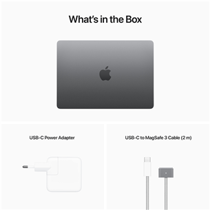 Nešiojamas kompiuteris Apple MacBook Air 13" (2022), M2 8C/8C, 16 GB, 256 GB, SWE, space gray