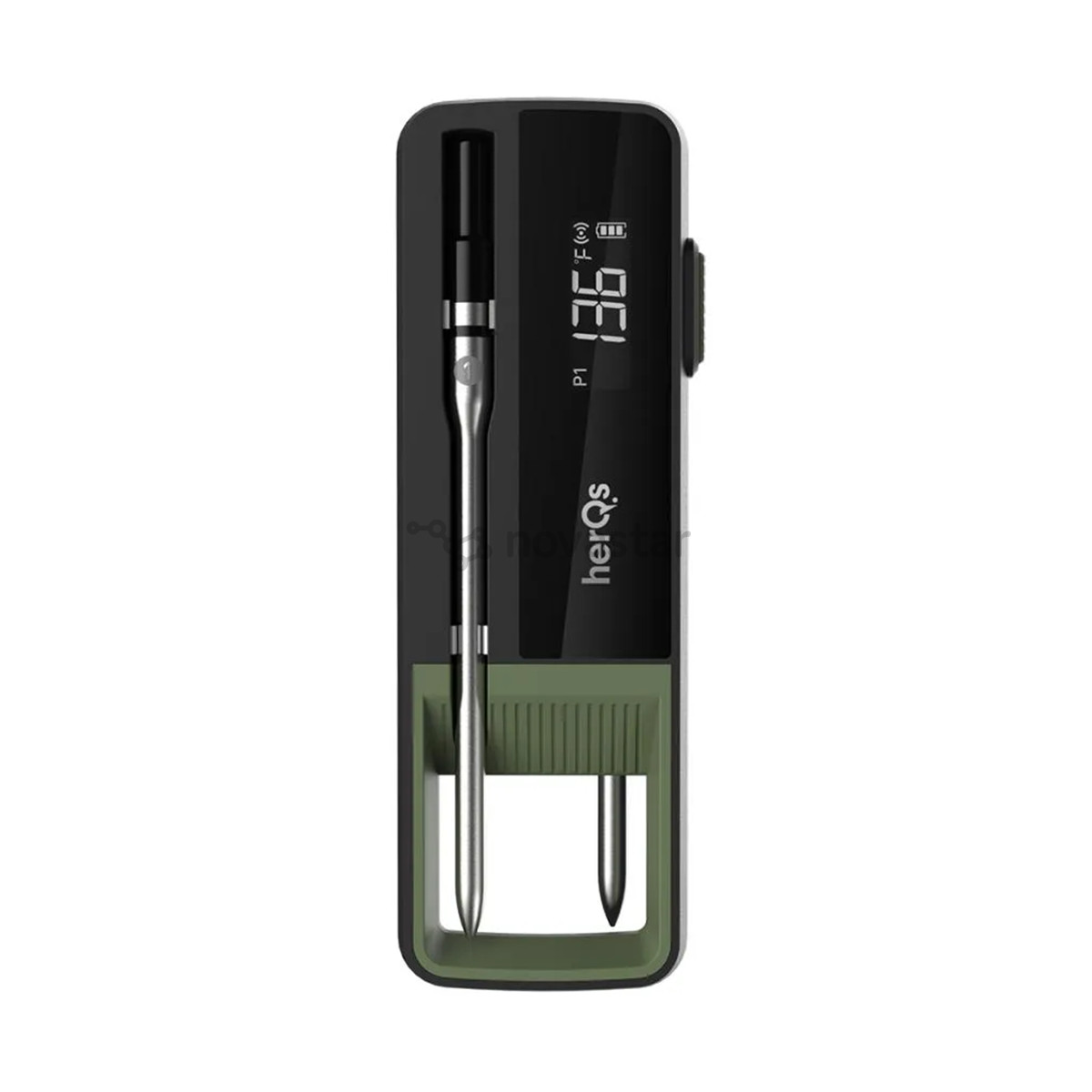 HerQs Double Max, black - Wireless cooking thermometer