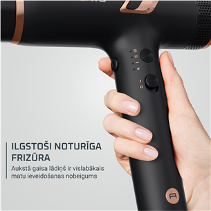 Plaukų džiovintuvas Rowenta NANO, 1700 W, juodas