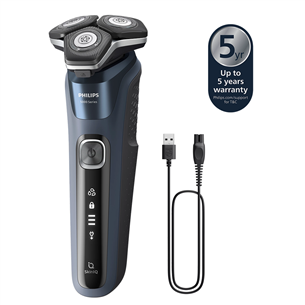 Philips Shaver Series 5000 Wet & Dry, juoda/mėlyna – Barzdaskutė