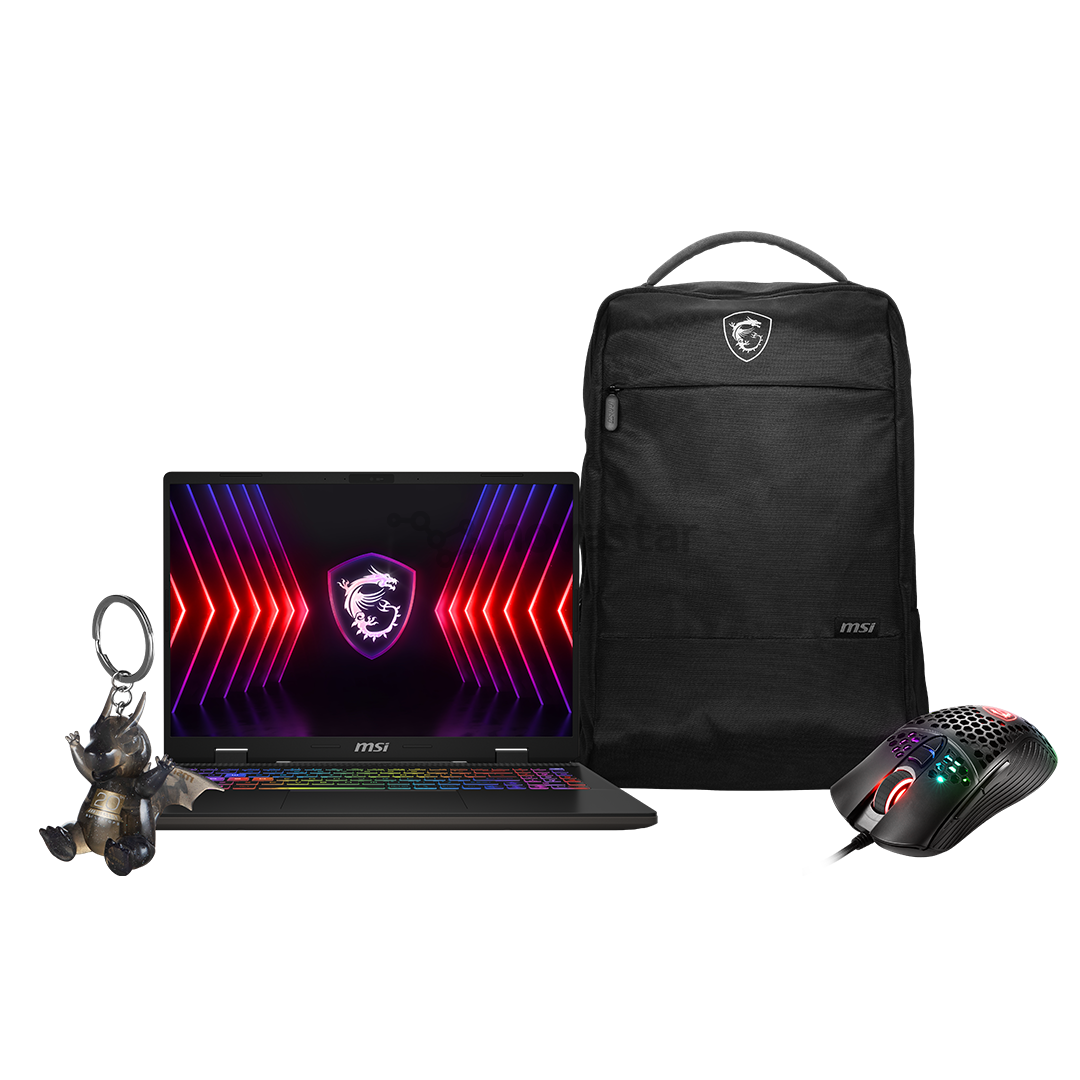 MSI Sword 16 20Y Anniversary Edition, 16'', 240 Hz, QHD+, i7, 16 GB, 1 TB, RTX 4060, ENG, cosmos gray - Notebook bundle