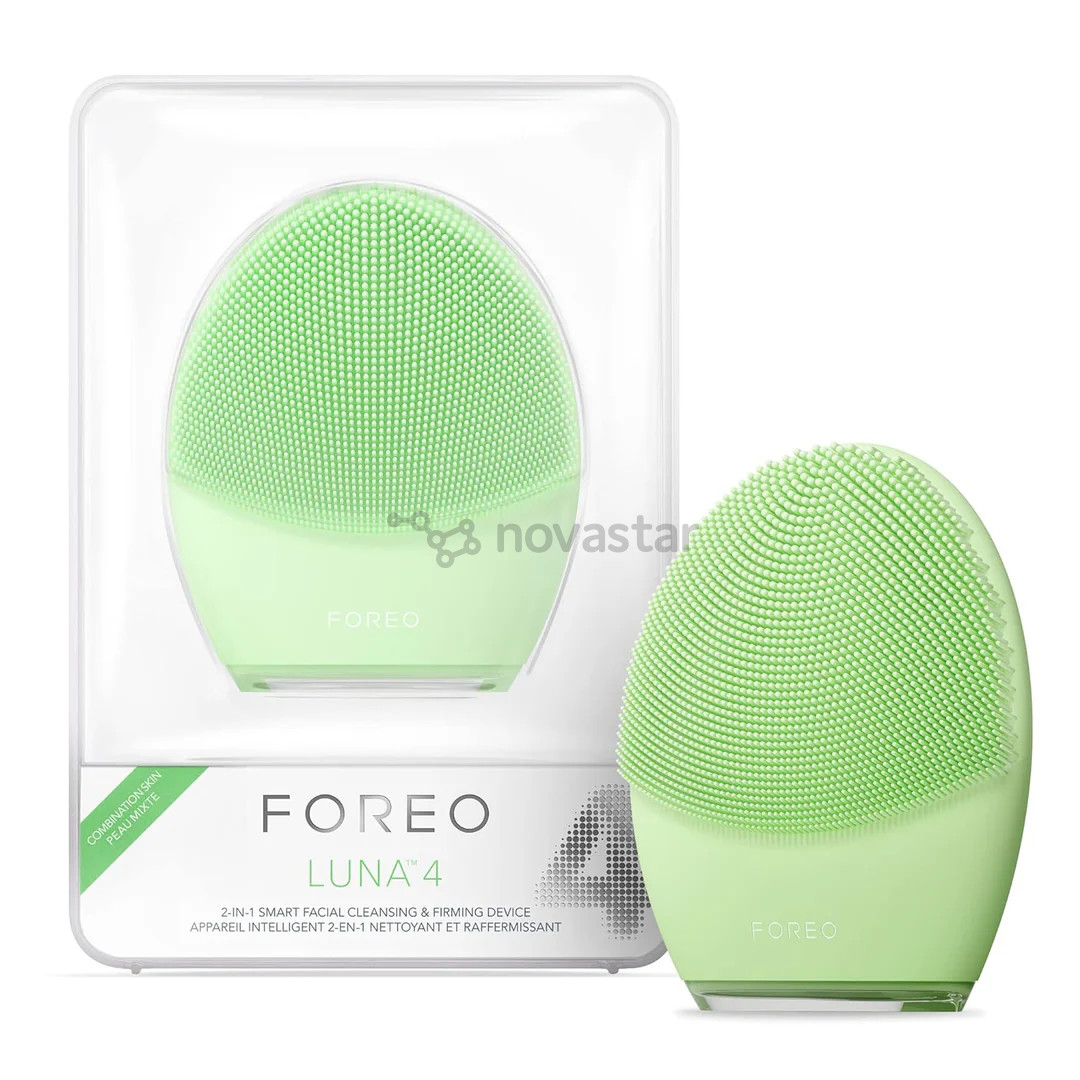 Foreo Luna 4, combination skin, žalias - Veido valymo prietaisas