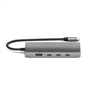 USB šakotuvas Satechi USB-C Multiport Adapter 8K With Ethernet V3, pilkas