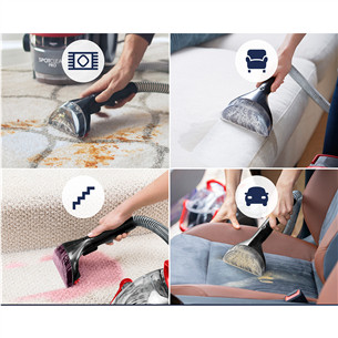Kilimų ir apmušalų valymo įrenginys Bissell SpotClean® Pro, 750 W, juodas/raudonas