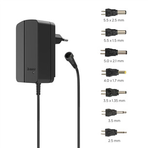 Maitinimo adapteris Hama Universal Switchable Power Supply Unit, 1.5 A, 24 W, juodas