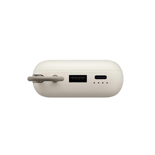 Išorinė baterija Xiaomi Power Bank, integruotas laidas, 10000 mAh, smėlio