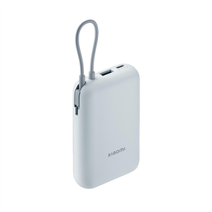 Išorinė baterija Xiaomi Power Bank, integruotas laidas, 10000 mAh, mėlyna