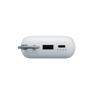 Išorinė baterija Xiaomi Power Bank, integruotas laidas, 10000 mAh, mėlyna