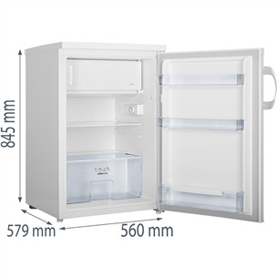 Gorenje, 120 L, aukštis 85 cm, baltas - Šaldytuvas
