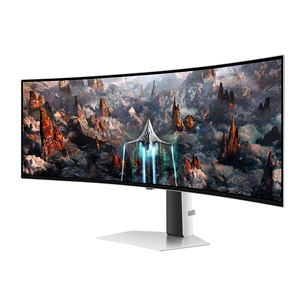 Monitor Samsung Odyssey OLED G9 G93SC, 49'', Dual QHD, OLED, 240 Hz, curved, silver