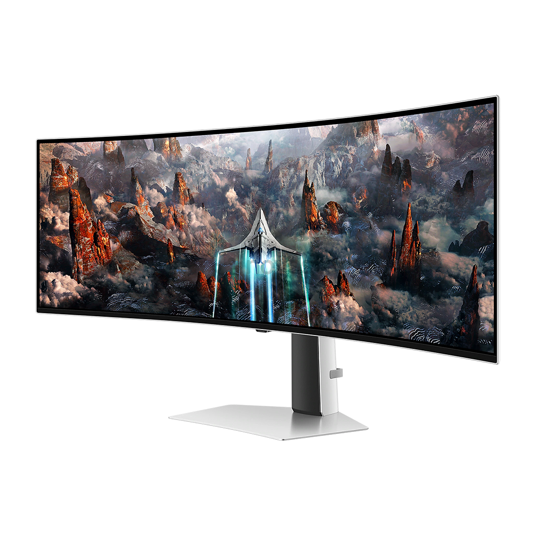 Monitor Samsung Odyssey OLED G9 G93SC, 49'', Dual QHD, OLED, 240 Hz, curved, silver