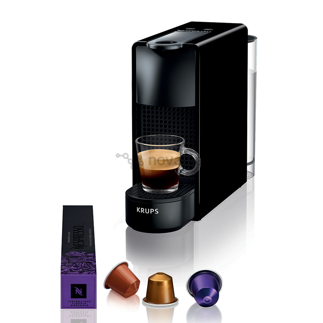Kapsulinis kavos aparatas Krups Nespresso Essenza Mini, juodas