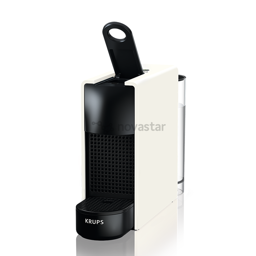 Kapsulinis kavos aparatas + Aeroccino pieno plakiklis, Krups Nespresso Essenza Mini, baltas