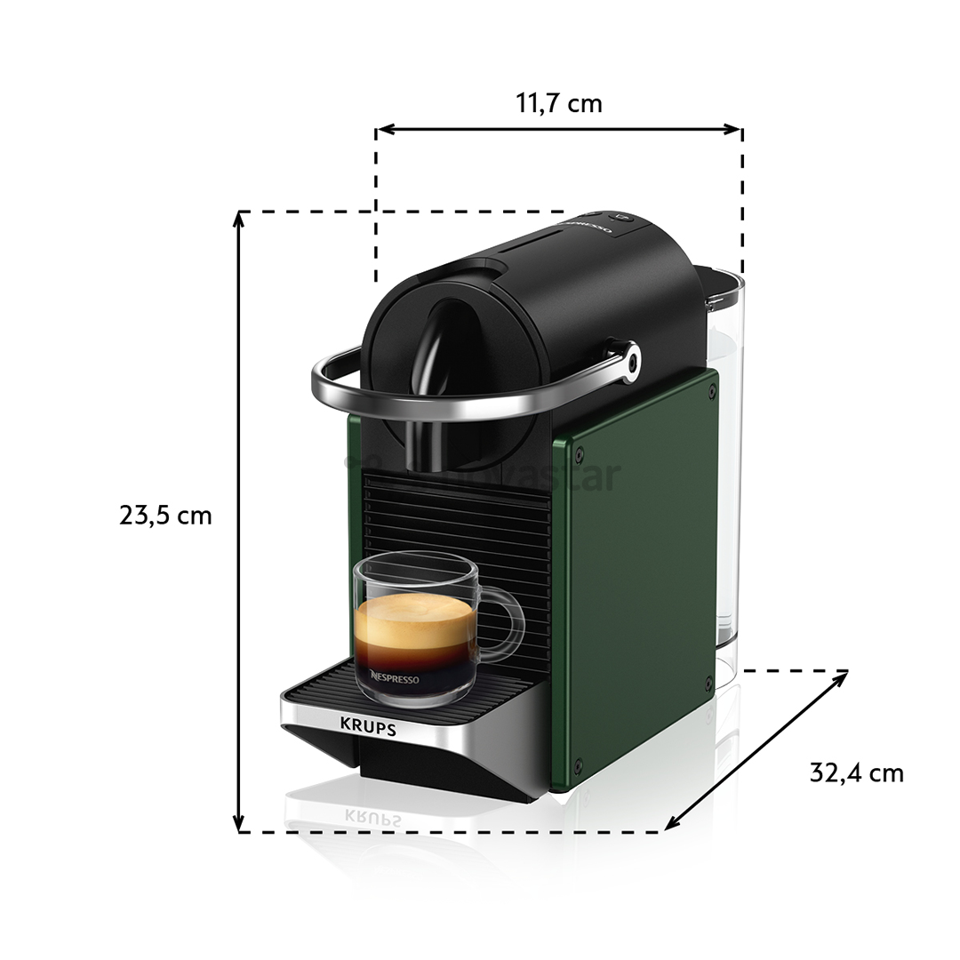 Kapsulinis kavos aparatas Krups Nespresso Pixie Redesign, tamsiai žalias