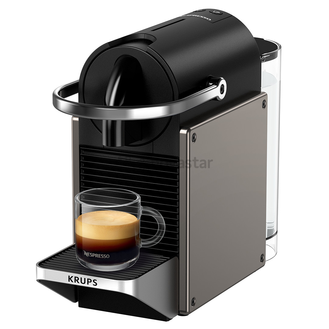 Kapsulinis kavos aparatas Krups Nespresso Pixie Redesign, titano spalvos