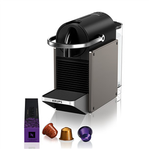 Kapsulinis kavos aparatas Krups Nespresso Pixie Redesign, titano spalvos
