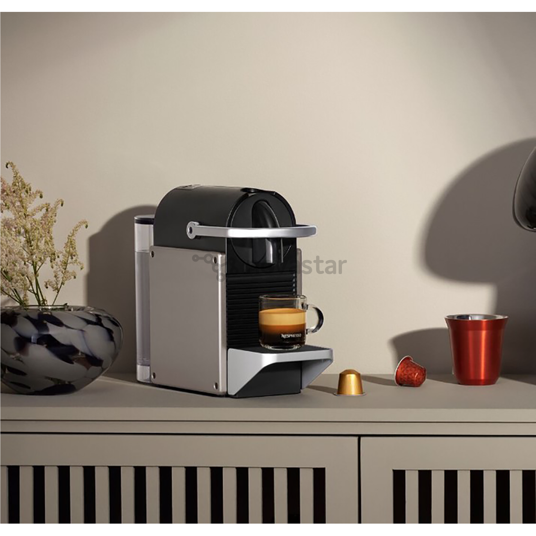 Krups Nespresso Pixie Redesign, titan - Capsule coffee machine