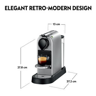 Krups Nespresso Citiz, silver - Capsule coffee machine