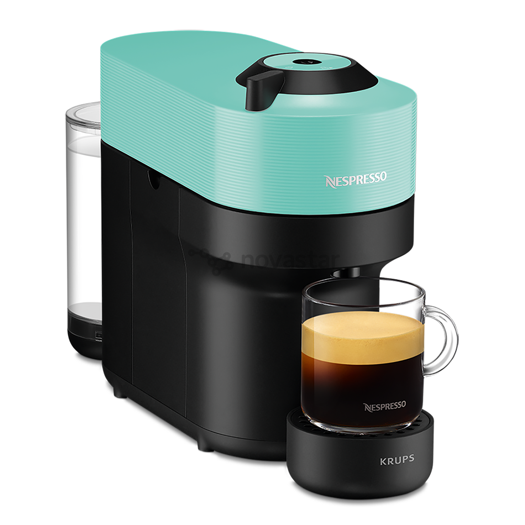 Kapsulinis kavos aparatas Krups Nespresso Vertuo Pop, žalsvas
