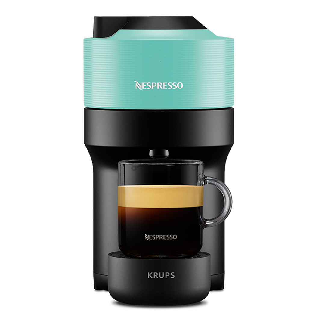 Kapsulinis kavos aparatas Krups Nespresso Vertuo Pop, žalsvas
