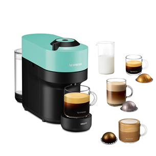 Kapsulinis kavos aparatas Krups Nespresso Vertuo Pop, žalsvas
